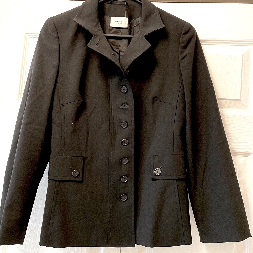Akris Punto 8 Button 2 Pocket Wool Blazer Coat Women's Size 6